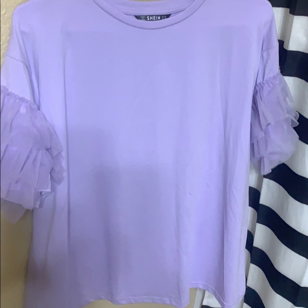 Purple maternity shirt